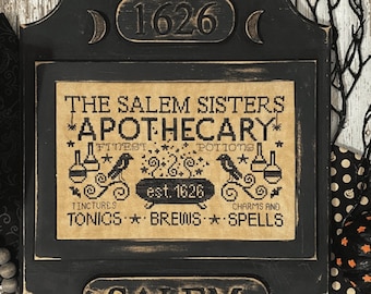 The Salem Sisters Apothecary | Primrose Cottage Stitches | Cross Stitch Chart