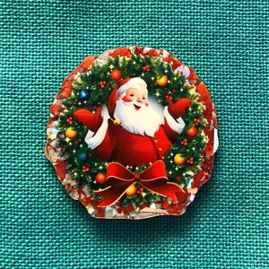 Papá Noel brillante / Needle Minder / Cover Minder