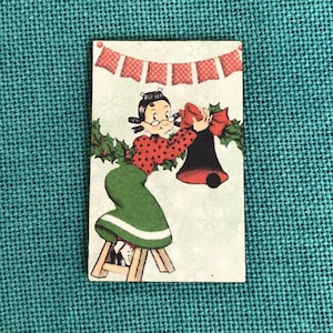 1950&#39;s Holiday 2 / Wooden Needle Minder / Cover Minder