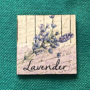 Lavender | Wooden Needle Minder | Cover Minder