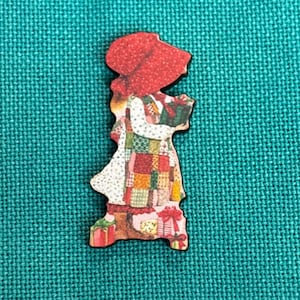 Navidad de Holly / Wooden Needle Minder / Cover Minder