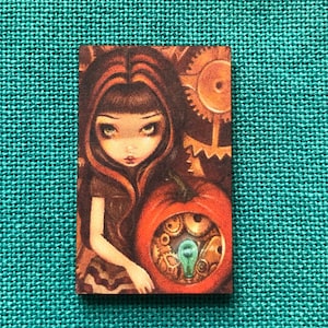 A Clockwork Pumpkin | Wooden Needle Minder | Cover Minder