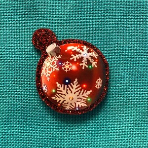 Adorno navideño brillante / Needle Minder / Cover Minder