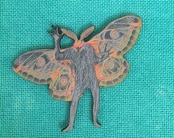 Moth Man | Wooden Needle Minder | Cover Minder