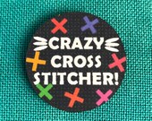 Crazy Cross Stitcher Wooden Needle Minder