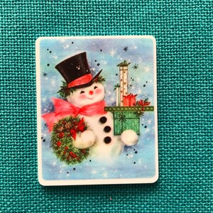 Muñeco de nieve con regalos / Recordatorio de agujas / Recordatorio de portadas