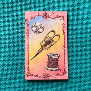 Nociones de costura Wooden Needle Minder / Cover Minder