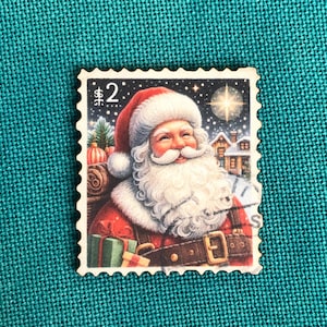 Sello de Papá Noel / Aguja de madera Minder / Cover Minder