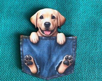 Pocket Pup - Labrador Retriever | Wooden Needle Minder | Cover Minder