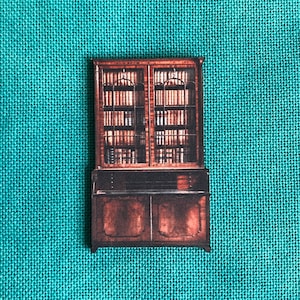 Estantería antigua / Organizador de agujas de madera / Organizador de tapas / Organizador de notas grande / Soporte para gráficos
