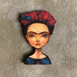 Frida | Wooden Needle Minder | Cover Minder