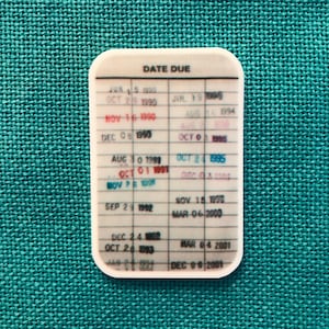 Carte de livre de bibliothèque n° 2 | Aide-mémoire pour l'aiguille | Aide-mémoire