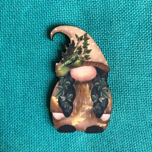 Woodland Gnome #3 Wooden Needle Minder