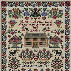 Paws and Claws Cross Stitch Chart by Long Dog Samplers