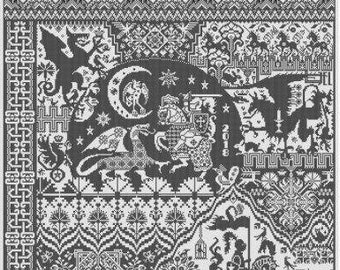 The Templar Prophecy | Long Dog Samplers | Cross Stitch Pattern