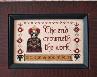 The Queen's Sampler - Elizabeth I | Plum Stree Sampler | Cross Stitch Pattern