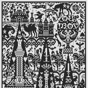 Opening Gambit Cross Stitch Chart by Long Dog Samplers