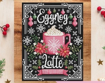 Eggnog Latte Sign | Shannon Christine | Cross Stitch  Pattern