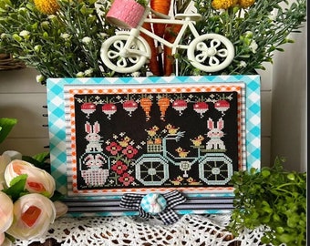 Bunny Hop - Let's Go Ride A Bike | Stitching with the Housewives | Cross Stitch Chart