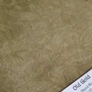Old Gold Lugana | Fiber on a Whim | Fat Quarter | Cross Stitch Fabric