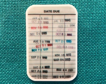 Library Book Card #2 | Needle Minder | Cover Minder