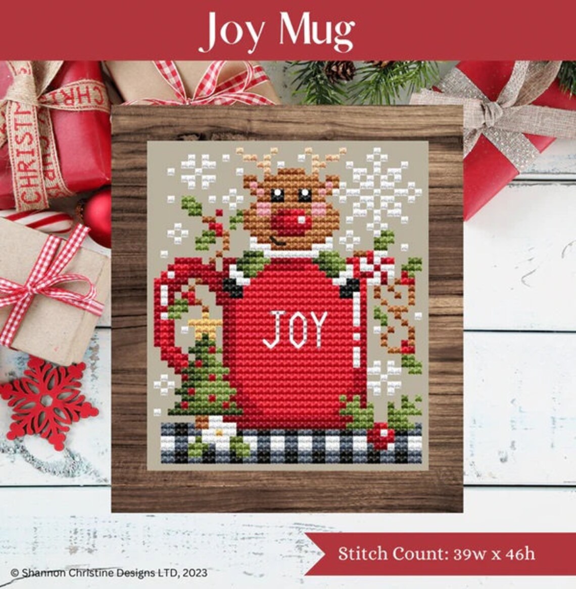 Joy Mug | Shannon Christine Designs | Cross Stitch Pattern - Etsy