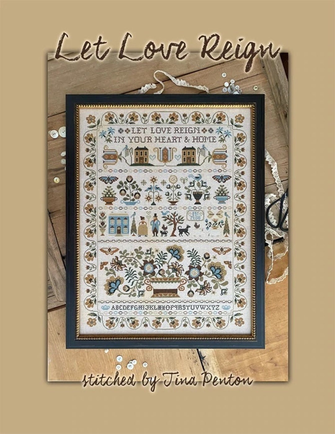 Let Love Reign Teresa Kogut Cross Stitch Charts Booklet of Patterns Etsy