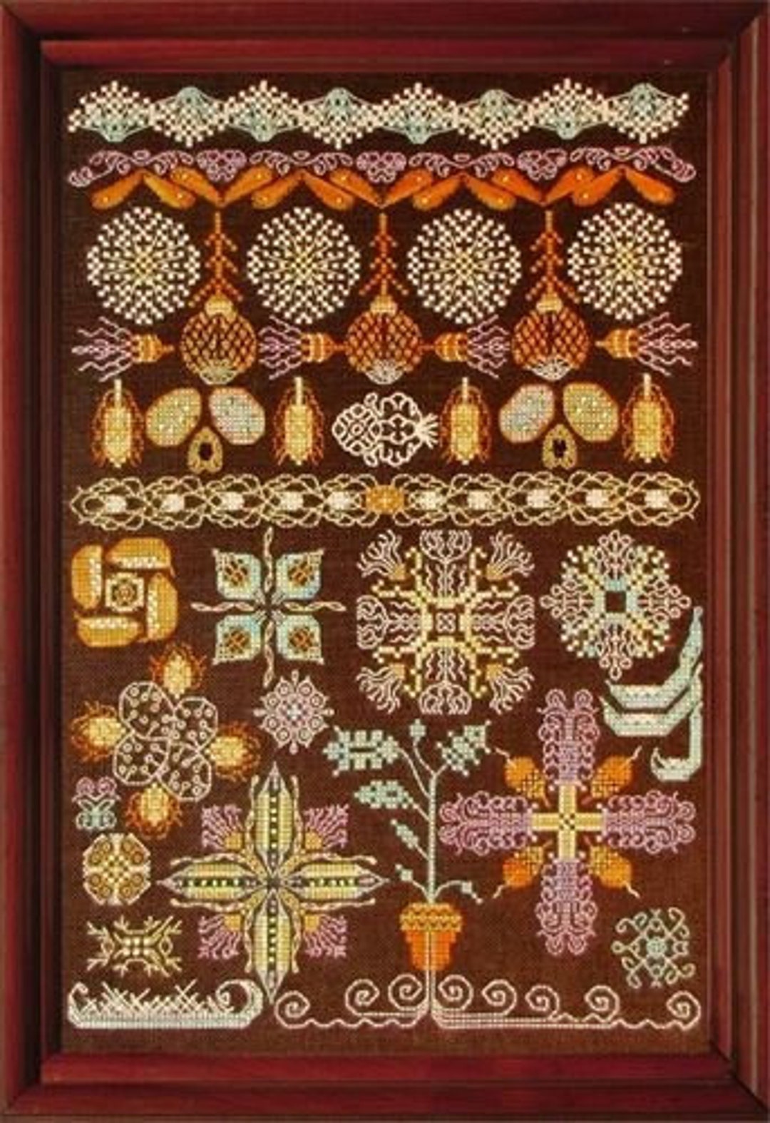 Panoply of Pods 'N' Puffs Tempting Tangles Cross Stitch Pattern Silk ...