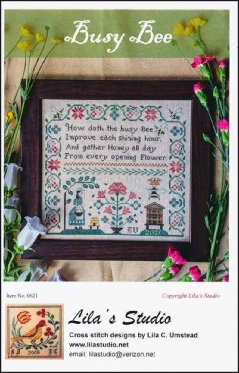 Busy Bee Cross Stitch Chart by Lila's Studio image 1