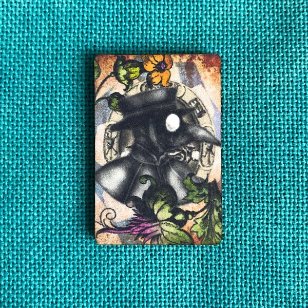 Plague Doctor | Wooden Needle Minder | Cover Minder