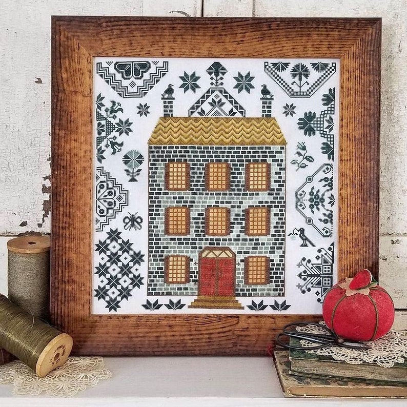 Quaker Dwelling Cross Stitch Chart by Kathy Barrick