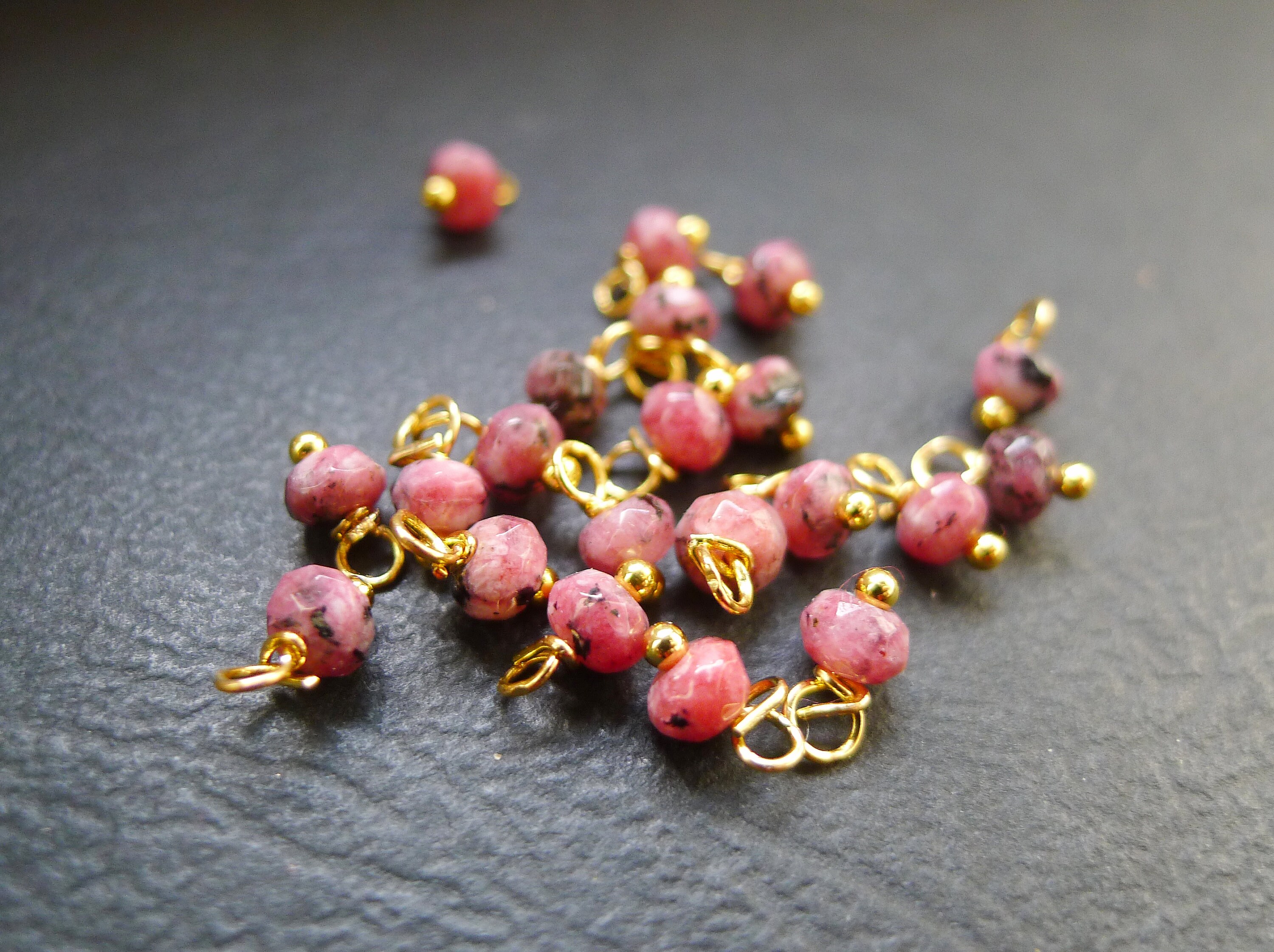 36 Perline Sfaccettate In Giada Rossa Da 10 Mm, Perline Distanziali - Foto 11