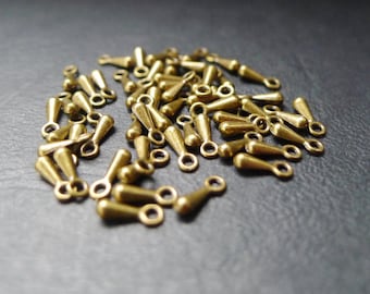 200 breloques gouttes ethniques charms bronze 2x8mm