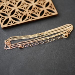 金メッキネックレスチェーン、ロブスタークラスプ付きネックレス用品 
