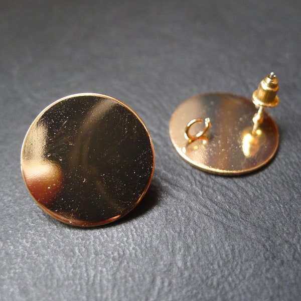 2 earring attachments support golden chip tray 20mm