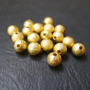 20 round golden beads 6mm