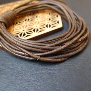 X3m brown leather cord 2mm