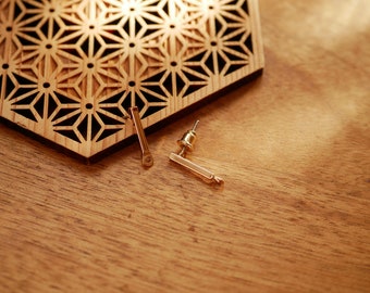 2 earring clips gold chip holder rectangle tray 2x15mm