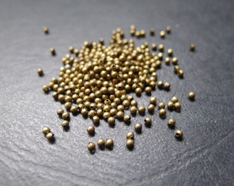 400 round ethnic bronze beads 2mm