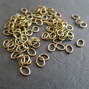 200 bronze round jump rings, open jump rings for jewelry making, split rings, 4x5mm