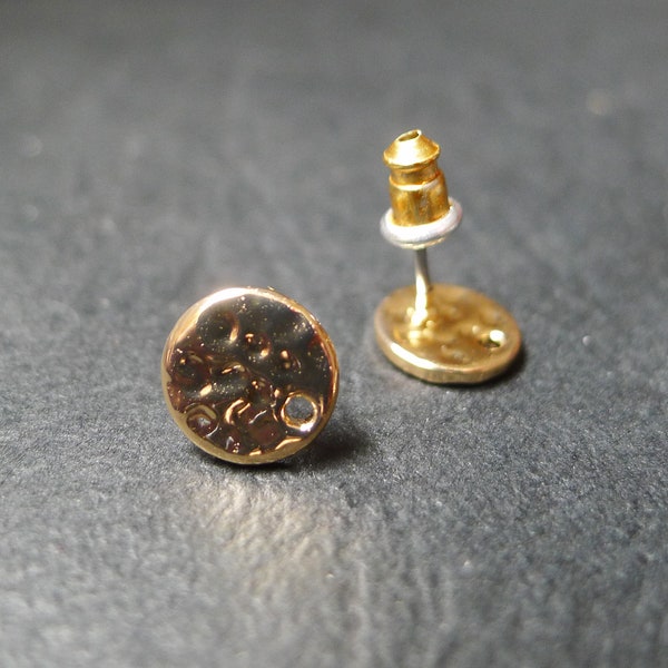 2 earring attachments support golden chip tray 8mm