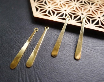 4 ethnische goldene Shuttle-Tropfenanhänger 3x31mm