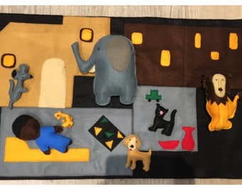 La Sieste de Moussa tapis + personnages