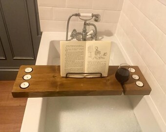 Handmade Wooden Bath Caddy/Shelf for book 28"