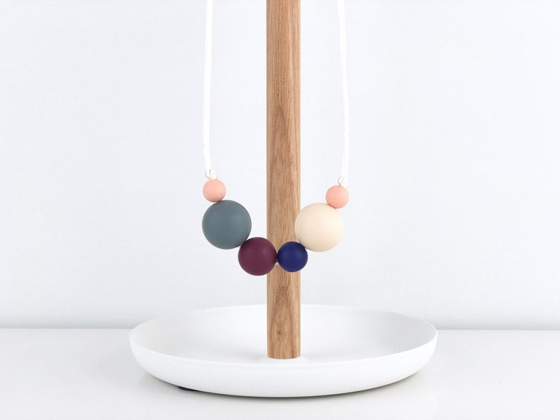 Breastfeeding and Babywearing necklace Galaxy Burgundy Navy