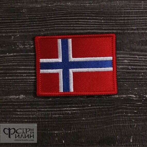 Flag of Norway Norwegian Europe applique iron-on patch new size Medium by TKPatch