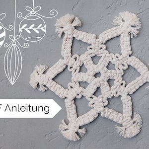 DIY macrame instructions poinsettia | PDF instructions step-by-step | Make your own decoration or gift | Learn macrame