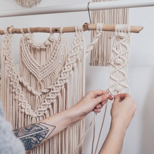 DIY Macrame Instructions Large Wall Hanging pdf instructions step-by-step, German Make your own decoration or gift Learn macrame image 2