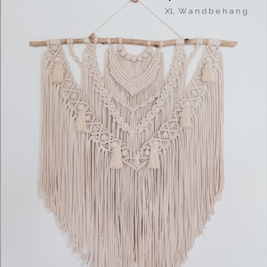 DIY Macrame Instructions Large Wall Hanging pdf instructions step-by-step, German Make your own decoration or gift Learn macrame image 5