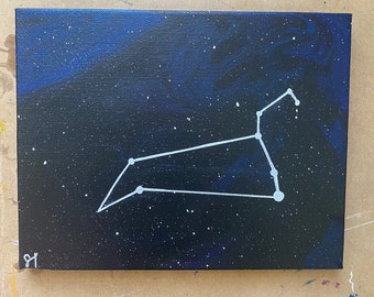 Leo Zodiac Constellation Painting
